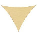 vidaXL Voile d'ombrage sable 3x3x4 24 m 100   polyester oxford