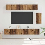 vidaXL Ensemble meuble TV 6 Pièces Bois ancien 100 x 30 x 30 cm