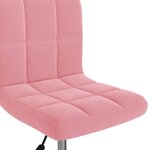 vidaXL Chaise pivotante de salle à manger Rose Velours