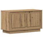 Meuble TV vidaXL en chêne artisanal 80x35x45 cm en bois d'ingénierie