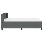 vidaXL Lit à ressorts avec matelas Gris foncé 200 x 140 cm Polyester