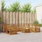 vidaXL Ensembles de canapés 10 Pièces Naturel Bois d'Acacia Massif