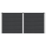 vidaXL Jardinière surélevée Noir 200 x 50 x 91 cm WPC et Aluminium