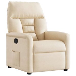vidaXL Fauteuil inclinable beige tissu microfibre