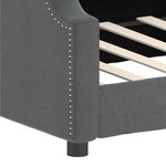 vidaXL Lit de repos sans matelas gris foncé 90x190 cm tissu