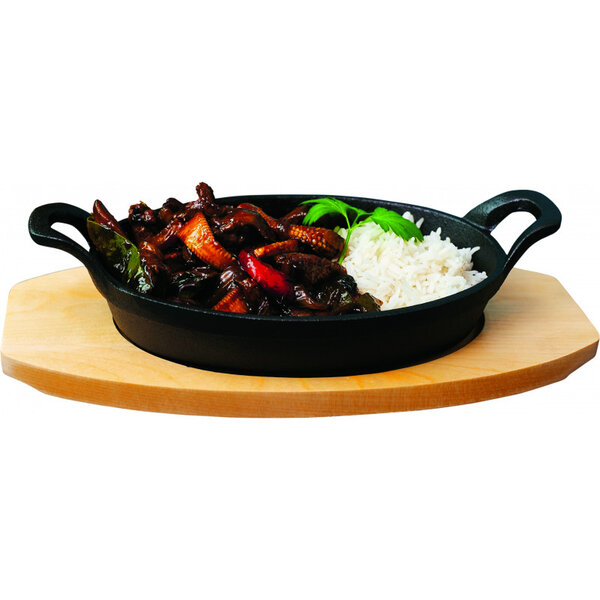 Plat creux de service en fonte 210 x 150 mm - stalgast -  - fonte210 x150x55mm