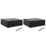 vidaXL Housses de salon de jardin 2 Pièces 8 œillets 250x210x90 cm