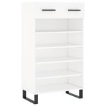 vidaXL Armoire à chaussures blanc 60x35x105 cm bois d'ingénierie