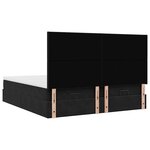 VidaXL Cadre de lit ottoman avec matelas noir 160x200 cm velours