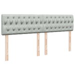 vidaXL Sommier à lattes de lit et matelas Gris clair 200x200cm Velours