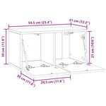 vidaXL Meuble TV mural 59 5 x 31 x 30 cm Chêne fumé Bois d'ingénierie