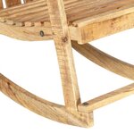 vidaXL Chaise à bascule de jardin Bois de manguier solide