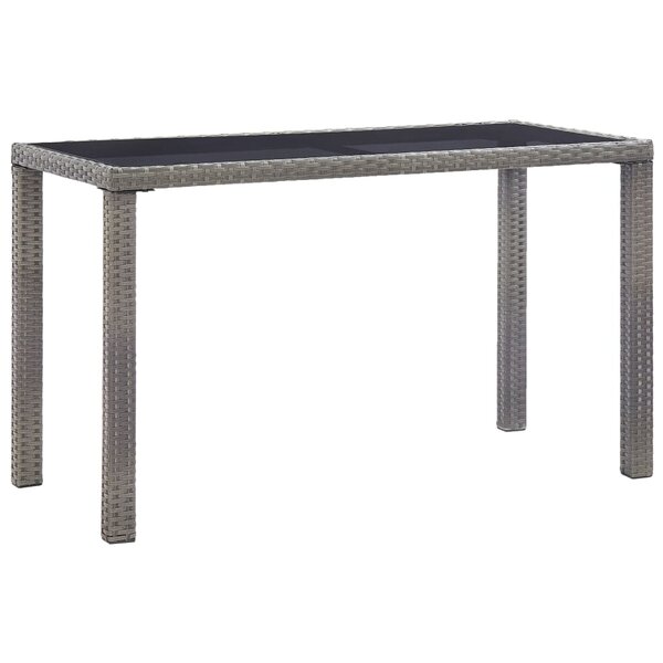 vidaXL Table de jardin Anthracite 123x60x74 cm Résine tressée