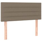 vidaXL Sommier à lattes de lit matelas et LED taupe 120x190 cm tissu
