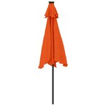 vidaXL Parasol de jardin LED et mât en acier terre cuite 225x225x212cm