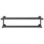 vidaXL Porte-serviettes Noir 61 x 23 x 17 cm Acier inoxydable