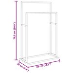 vidaXL Porte-serviettes sur pied Noir 48x24x78 5 cm Fer