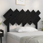 vidaXL Tête de lit Noir 122 5x3x80 5 cm Bois massif de pin