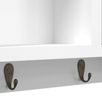 vidaXL Armoire à clés Blanc 40x8 5x20 cm Bois d'ingénierie et acier