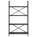 vidaXL Étagère Chêne noir 80 x 30 x 146 cm Bois d'ingénierie