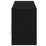 vidaXL Meuble TV Noir 100 x 34 x 50 cm Bois d'ingénierie