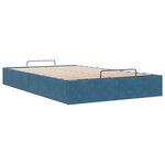 vidaXL Cadre de lit ottoman sans matelas bleu foncé 120x190 cm velours