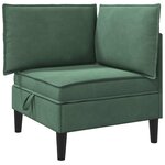 vidaXL Ensemble de meubles pour le salon 5 Pièces Vert Mer Velours