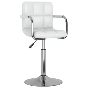 vidaXL Chaise de salle à manger Blanc Similicuir