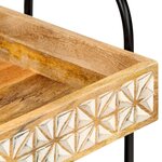 vidaXL Chariot de cuisine à 3 niveaux 46x30x76 cm Bois de manguier