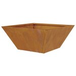 vidaXL Pots en métal Acier résistant aux intempéries 35 x 35 x 15 cm