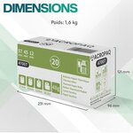 ACROPAQ 20 Rouleaux de Caisse 57x 45x8mm- Thermique 26 2 m- Terminaux de paiement- 20 Bobines TPE- Sans BPA- Dimension Universelle