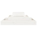 vidaXL Jardinière Blanc 80x80x27 cm Bois massif de pin