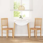 vidaXL Chaises à manger 2 Pièces bois massif caoutchouc