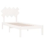 vidaXL Cadre de lit Blanc 90x200 cm Bois massif