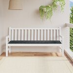vidaXL Coussin de Banc de Jardin - Motif à Carreaux Noirs - 180 x 50 x 4 cm - Tissu Oxford