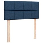 vidaXL Lit ottoman avec matelas et LED Bleu 100x200 cm Tissu