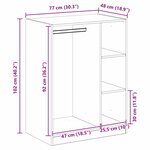 vidaXL Armoire chêne artisanal 77 x 48 x 102 cm Bois d'ingénierie