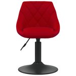 vidaXL Chaises à manger pivotantes lot de 4 rouge bordeaux velours