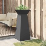vidaXL Jardinière à pilier Noir 40 x 40 x 100 cm Acier