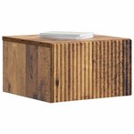 vidaXL Cabinet de chevet mural 2 Pièces Bois ancien 33 x 34 5 x 20 cm