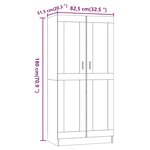 vidaXL Garde-robe Chêne fumé 82 5x51 5x180 cm Bois d'ingénierie