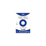 Paquet 100 Fiches Sous Film - Bristol Uni Non Perforé - 105x148mm - Blanc - X 20 - Exacompta
