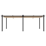 vidaXL Tonnelle de jardin avec toit rétractable taupe 3x6 m aluminium