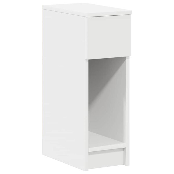 vidaXL Table de chevet avec tiroir blanc 20x36x60 cm