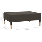 Vidaxl repose-pied gris foncé 78x56x32 cm velours
