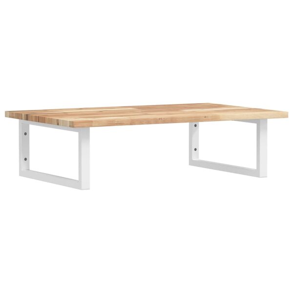 vidaXL Étagère de vasque murale acier et bois massif d'acacia