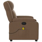 vidaXL Fauteuil de massage inclinable Marron Tissu