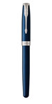 PARKER Sonnet Stylo roller  Bleu satiné  Recharge noire pointe fine  Coffret cadeau