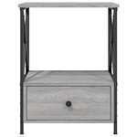 vidaXL Table de chevet sonoma gris 50x41x65 cm bois d'ingénierie