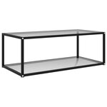 vidaXL Table basse Transparent 100x50x35 cm Verre trempé